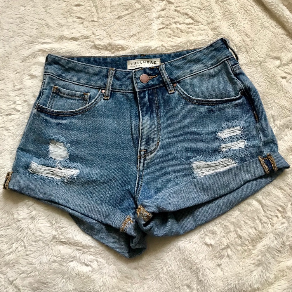 Bullhead Denim Co. Ripped High-rise shorts